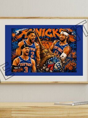New York Knicks Poster Print 17x11 Unframed Wall Art NBA Basketball Decor